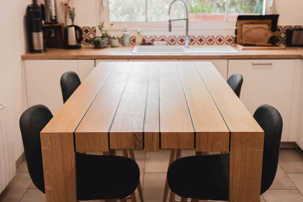 Table haute chêne